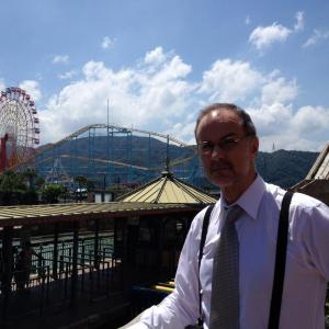 Before shooting COCO Juku TV commercial in Porto Europa theme park in Wakayama, Japan.