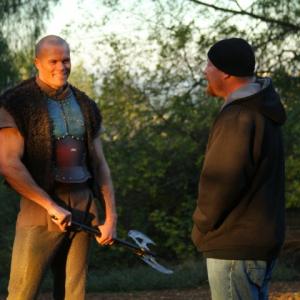 On set of Almighty Thor with Director Chris Ray