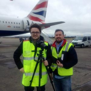 Filming with British Airways at Edinburgh Airport