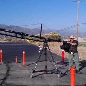 Dan shooting highspeed police car driver training and pitting drills for the US Border Patrol near San Bernadino California