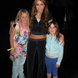 Kaitlin, Madeleine and Miley Cyrus