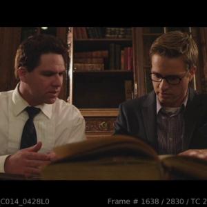 Joseph James and Randy Wayne in the new feature film called The Freemason