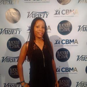 JD Walker attends the first annual Blackout Film Festival at the Grammy Museum where her mobile justice short that she wrote and produced for the ACLU screened