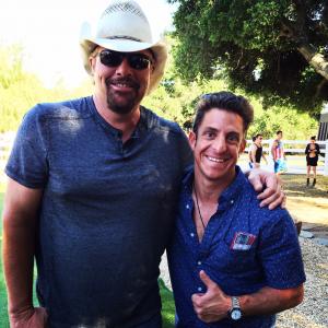 On set of Mr. Toby Keith's Good Times and Pick Up Lines 2015 Concert Tour's Opening Film