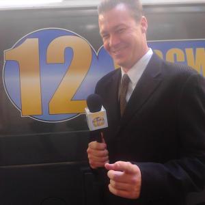 WBCW Channel 12 News Chip Bauersox reporting on location.