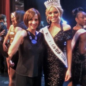 Carole Myers judging Miss Teen Florida USA with Miss Florida USA 2013 Michelle Aguirre 2013