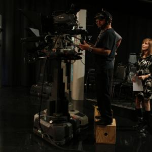 Producer Carole Myers on the set of Young for Life KCET 2013