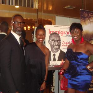 Isaiah Washington and His Wife Jenisa Marie Washington with Jennifer Oguzie  his book signing A man from Another Land on April 8 2011