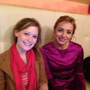 Being interviewed at Raindance Film Festival with Alisha Spielmann.