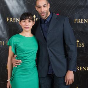 Beleina Win and Lassana Lestin at the French Kiss Premiere at the Marriott Champs Elysees