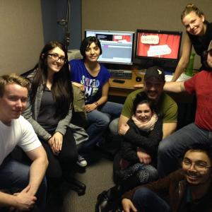The crew of Bedbugs A Musical Love story in the editing room