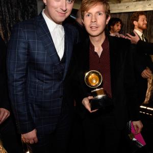 Beck and Sam Smith at event of The 57th Annual Grammy Awards 2015