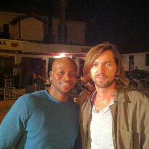 On the set of Treme with michiel huisman