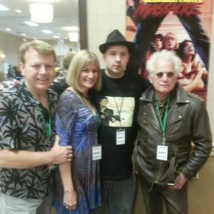 with clients Joe Johnson, Debra De Liso and Michael Villella all from the cult horror film Slumber Party Massacre. 1st ever SPM cast reunion -Cinema Wasteland April 2013