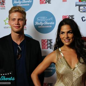 Alison Walter with Tails Taylor at the Hollyshorts Film Festival