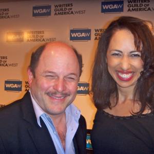 Jason Alexander and Elly Kaye at the WGA for his outstanding reading of Off The Reservation by Glen Merzer