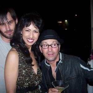 Elly Kaye with Derek Pratt and Johnny Venokur at a Hollywood Party