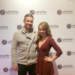 at Whistler Film Festival for the premiere of Vehicular Romanticide, with actor Sean Carey