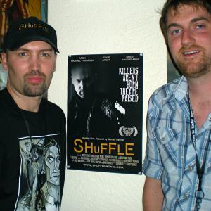 Aron Michael Thompson & Quinn Rudee in the Filmmakers' Lounge at the 2010 Palm Springs International ShortFest