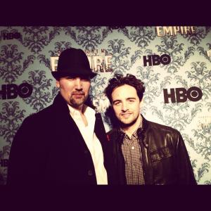 Aron Michael Thompson with Vincent Piazza (Lucky Luciano) at HBO event for Boardwalk Empire in Las Vegas, 2012.