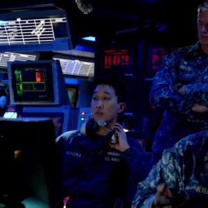 Still of Eric Dane, Charles Parnell, and Ben Cho in The Last Ship (2015)