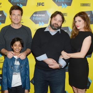 Jason Bateman Kathryn Hahn Andrew Dodge and Rohan Chand at event of Bad Words 2013