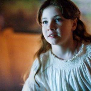 Arabella as Gael in her nightgown State Room of The Dawn Treader