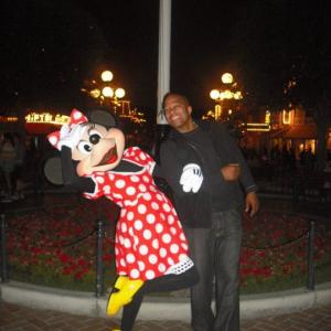 Shon Brooks and Minnie Mouse