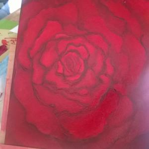 Last Rose of Summer 16 X 20 Acrylic on canvas