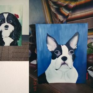 Puppy Portraits Acrylic on canvas 16