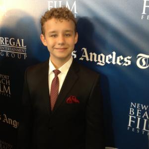 Carsen Warner on the Red Carpet at the Newport Beach Film Festival for the festival opening film LOVESICK