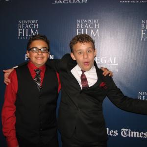 Fred Allen and Carsen Warner on the Red Carpet at the Newport Beach Film Festival for the festival opening film LOVESICK