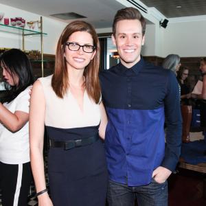 Television host Matthew Hoffman arrives with Desiree Gruber to a private event at Soho House Los Angeles CA