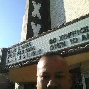 Director Joseph Villapaz outside the Roxy Theater before the screening of 