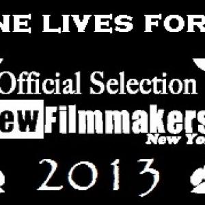 Official Selection laurel for NO ONE LIVES FOREVER for 2013 NEWFILMMAKERS NEW YORK