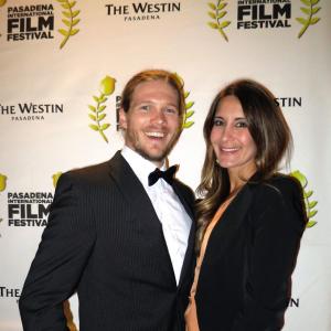Scotty Dickert and Juliana Mesquita at the Pasadena International Film Festival
