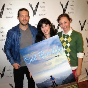 Scotty Dickert with Director Cindy Baer and actress Tegan Ashton Cohan at The Valley Film Festival screening of Odd Brodsky