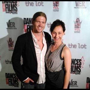 Scotty Dickert and actress Tegan Ashton Cohan at the Dances With Films Film Festival screening of Odd Brodsky  TCL Chinese Theatres Hollywood