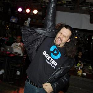 Celebrating his win on the GUI Show in Chicago in March 2013