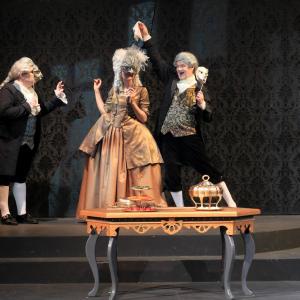 The Venticelli and Constanze play a game of forfeits North Carolina Stage Company  ACT CoProduction of Amadeus