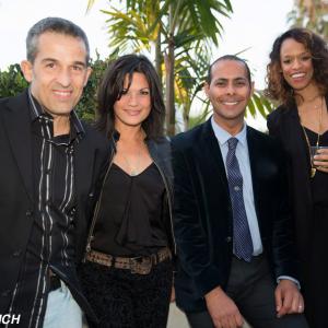 Marco Dutra, Leimomi Coloretti, Fabricio Correa, Valery Edwards. AKA, Beverly Hills, CA. Mixer for the 2014 Los Angeles Brazilian Film Festival.