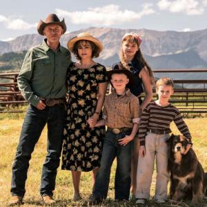 Helena Bonham Carter, Callum Keith Rennie, Niamh Wilson, Jakob Davies and Kyle Catlett in The Young and Prodigious T.S. Spivet (2013)