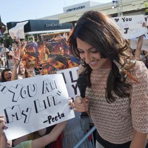 Amber Valdez hosts live for The Hunger Games Mall tour at Westfield Century City LOS ANGELES CA