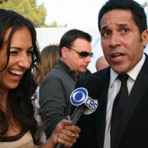 Amber Valdez CBS Mobile host LOS ANGELES CA During 2009 ALMA AWARDS pictured with OSCAR NUNEZ