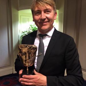 James Strong with Best Drama Series BAFTA 2014 for Broadchurch