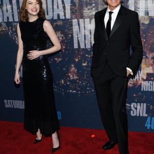Larry David and Emma Stone at event of Saturday Night Live 40th Anniversary Special 2015
