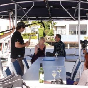 Shooting a scene for Just Like U on the Seafood Cruise boat Mooloolaba