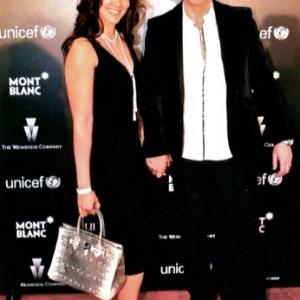 On the red Carpet at the Unicef Oscar Party, Sasha Blakey and Michael Blakey