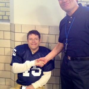 Benching my playerlol  that is fine actor Mr Sean Astin known for film Rudy and I was cast as coach on ESPN College football commercial
