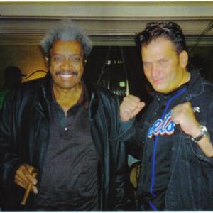 Striking fighting pose with boxing guru and legend Mr Don King